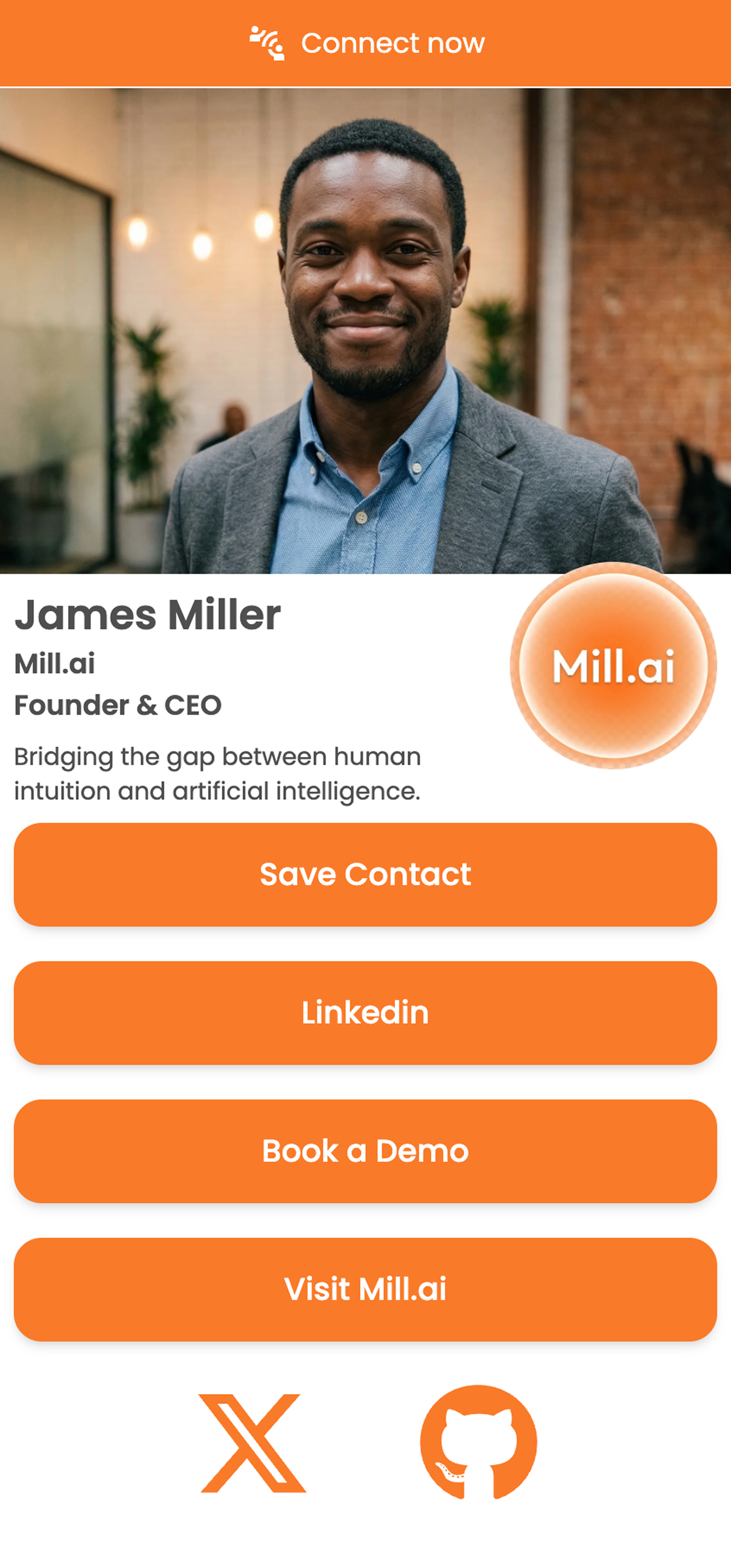 James Miller digital business card on Tag My Link